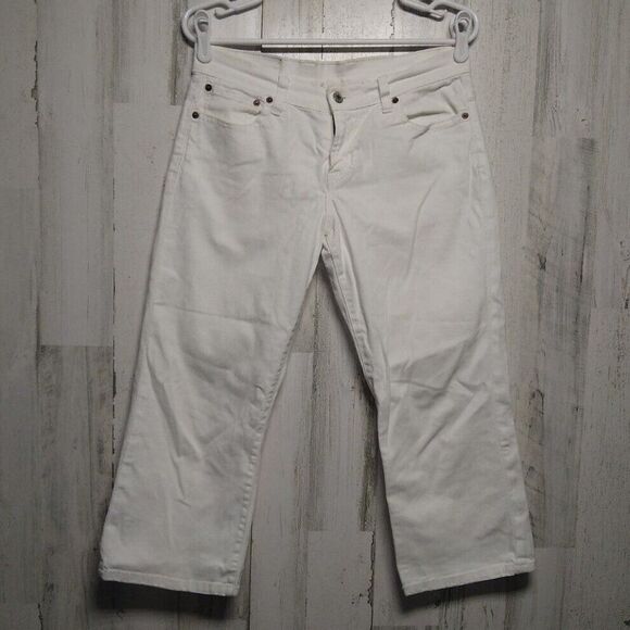 Lucky Brand Classic Fit Crop White Size 4/27 - Picture 1 of 12